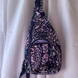 Vera Bradley Purple Floral Sling Backpack
